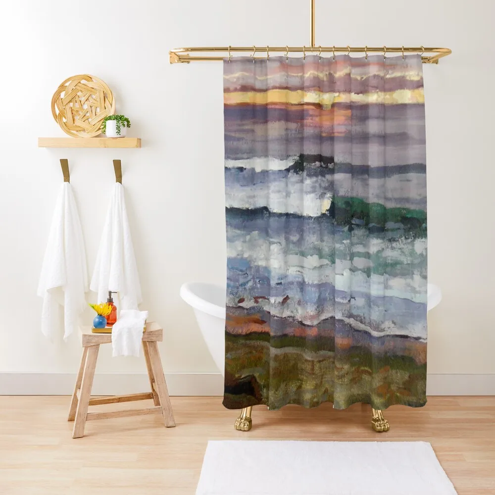 

Wind-n-Sea Sunset Longboard LaJolla Californiawaves Shower Curtain Shower Waterproof For Bathrooms Curtain