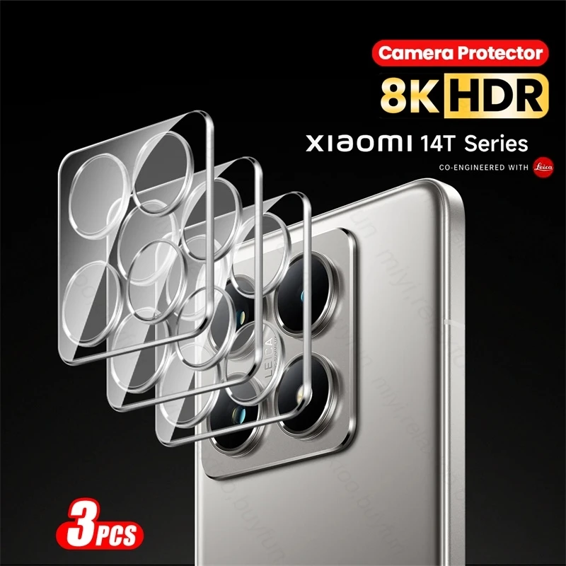 3 шт., Прозрачный 3D защитный чехол для камеры Xiaomi 14 T Pro 5G HD, Задняя крышка объектива Xiaomi14T 14 T T14 Xiomi Mi14T Mi 14TPro 2024