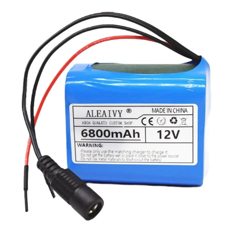 Batería de litio recargable súper portátil de 12V y 6800mAh para instrumentación CCTV, altavoces monitoreo de iluminación de 12V + cargador de 1A