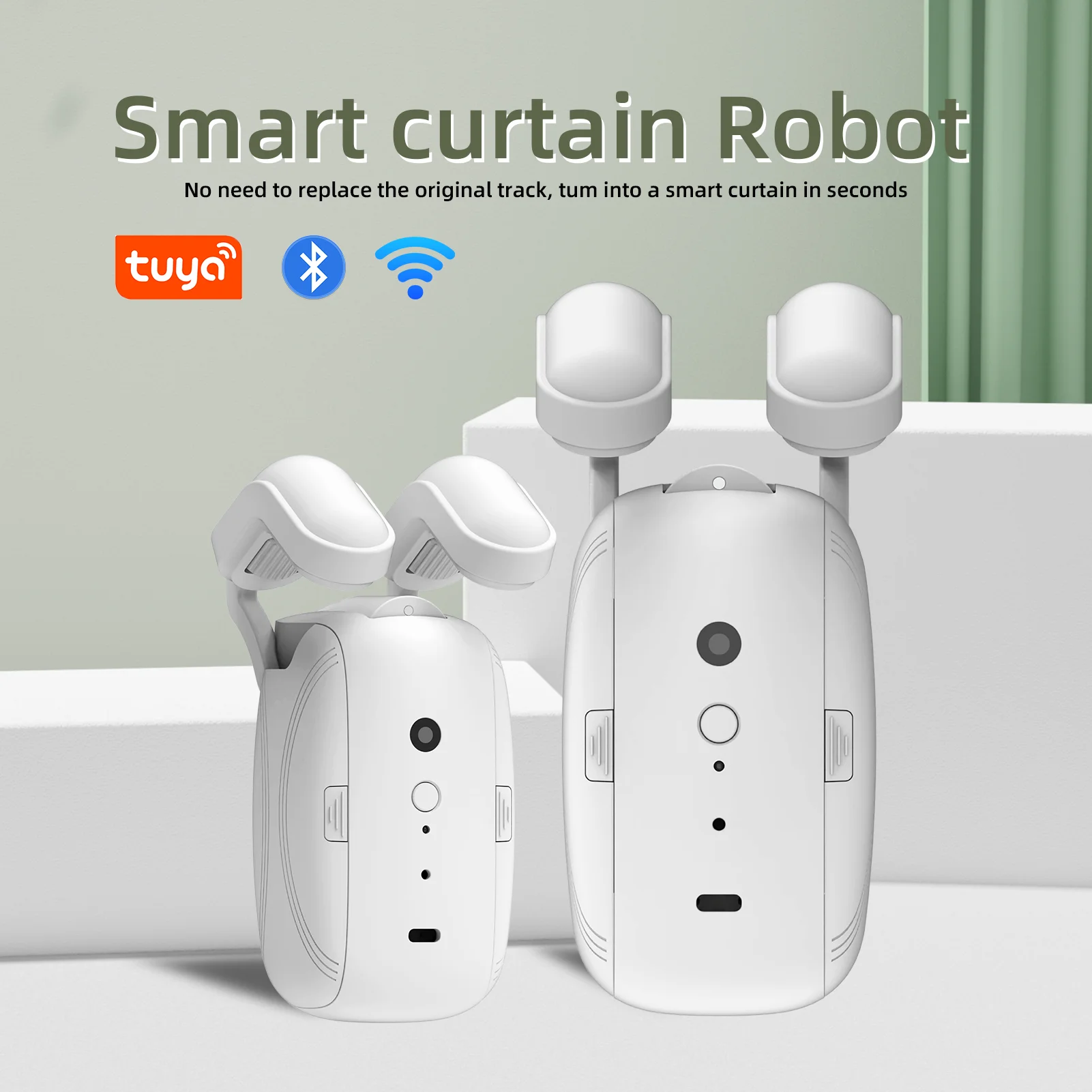 

Tuya Zigbee T U I Track Roman Rod Smart Curtain Motor Electric Automatic Curtain Robot APP Voice Control Alexa Google Home Alice