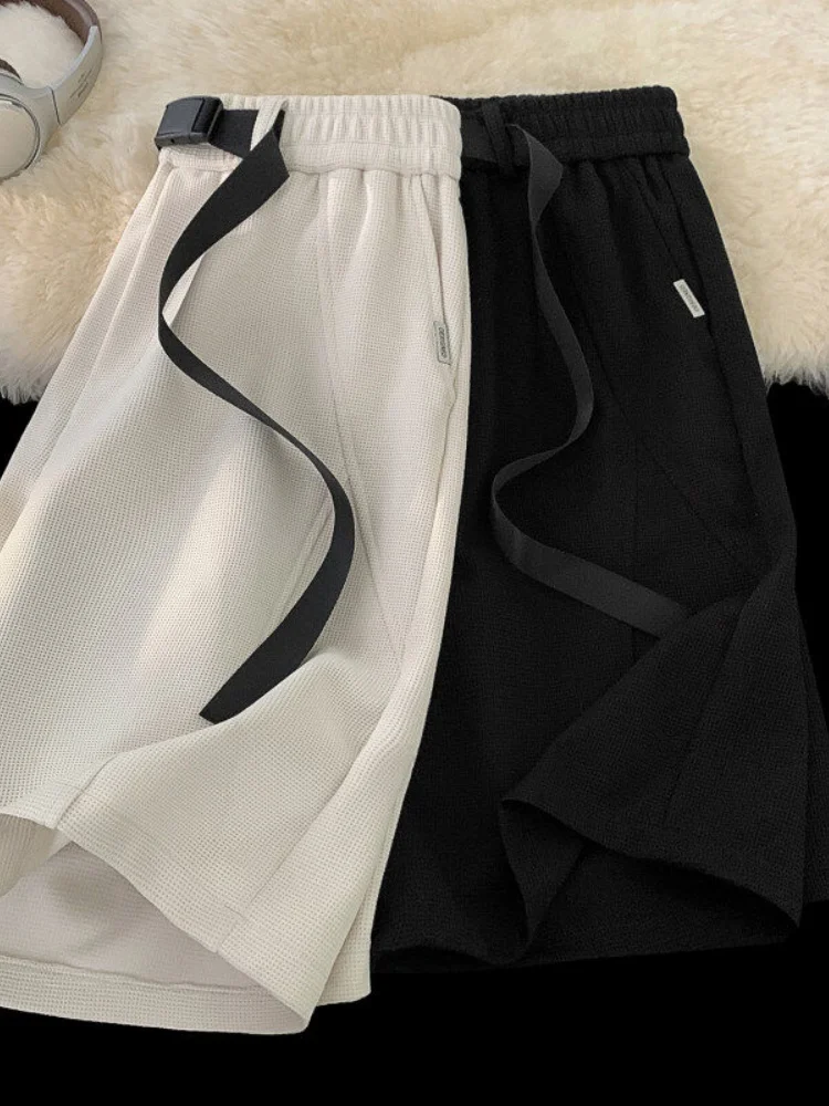 

Summer Thin Breathable Wfle ort Pants Men's Casual Loose Five-Point American Baskeall Pants Large Boxer orts