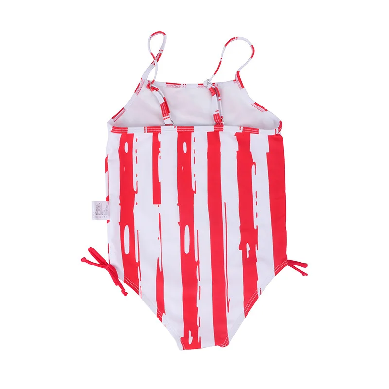 Children's Swimsuit Baby Girl Hot Spring Bathing Suit Cute Girl Princess Swimming Suit  Child USA Flag One-piece Swimwear