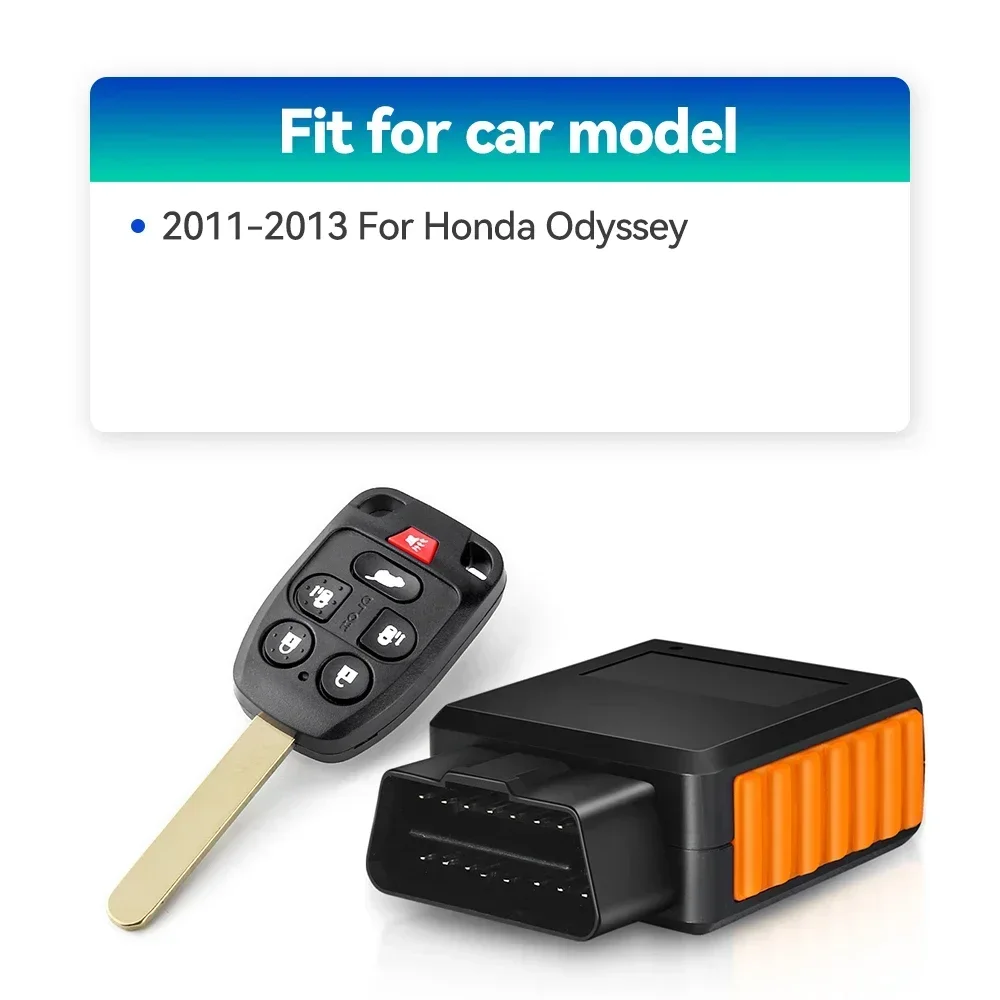 5/6 Buttons Remote Key For Honda Odyssey 2011 2012 2013 2014 OBD DIY Programmer Tool 313.8MHz ID46 Car Key N5F-A04TAA N5FA04TAA