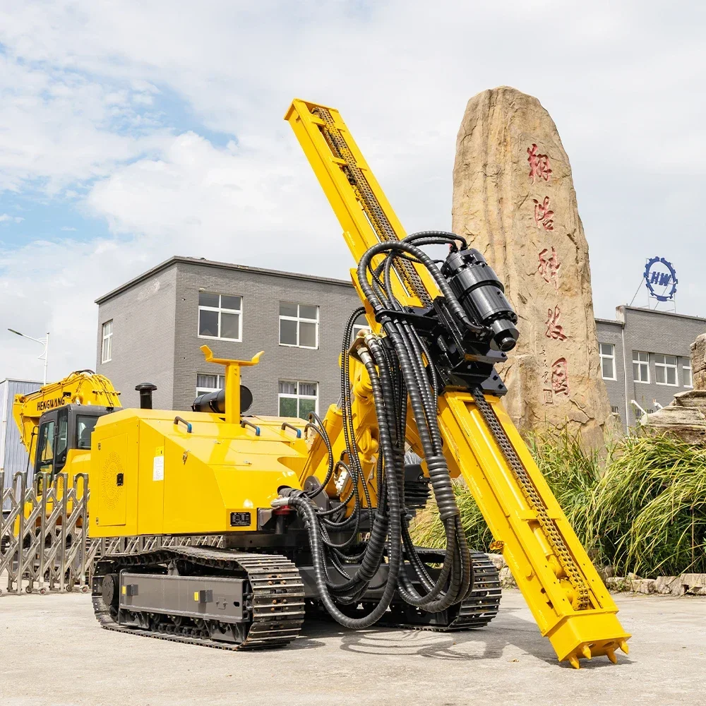 300R-DZ small crawler hydraulic solar photovoltaic pile driver screw pile driving piling rig machine