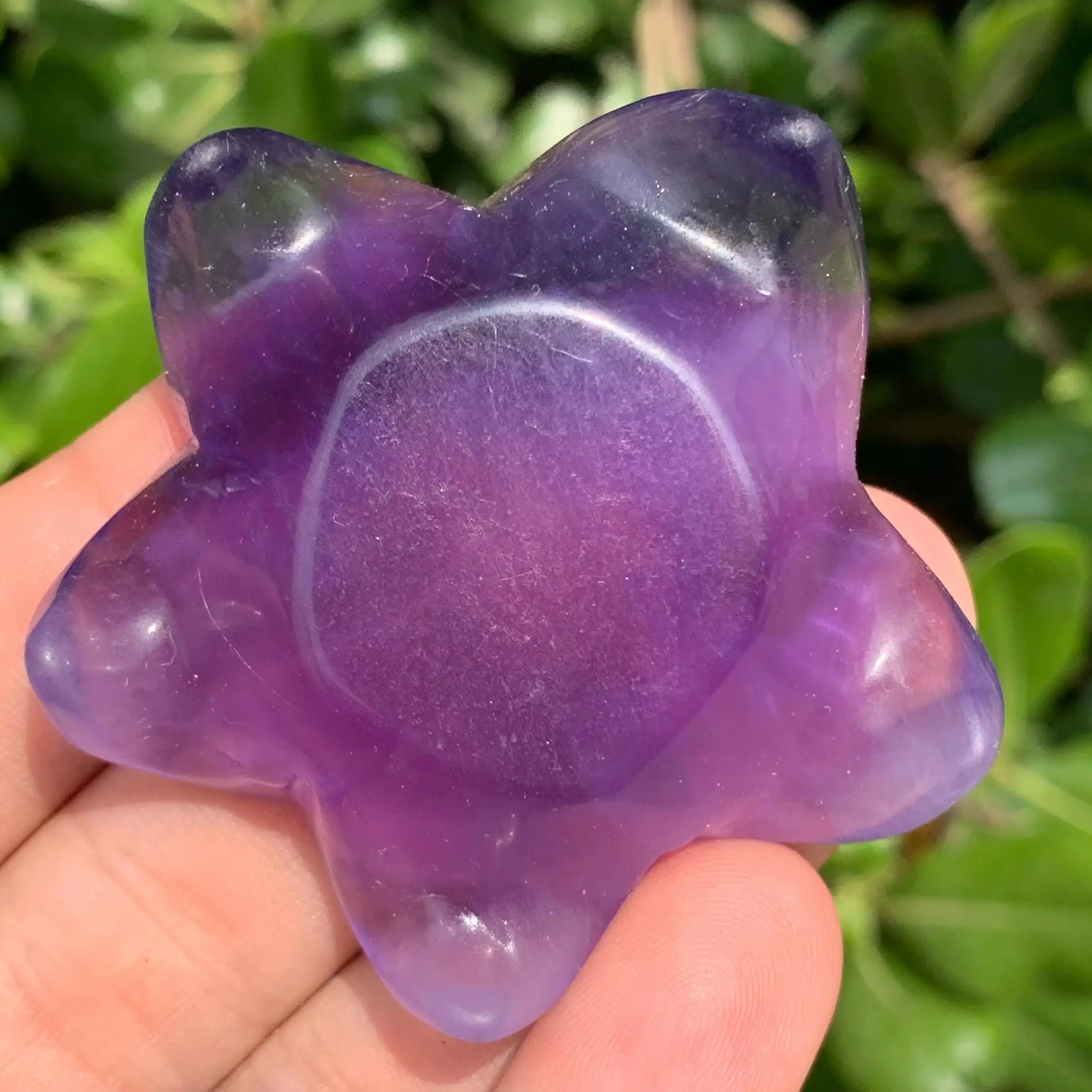 Natural Fluorite Flower Pedestal Crystal Ball Stand Chakra Balancing Meditation Altar Supply Home Decor Gift