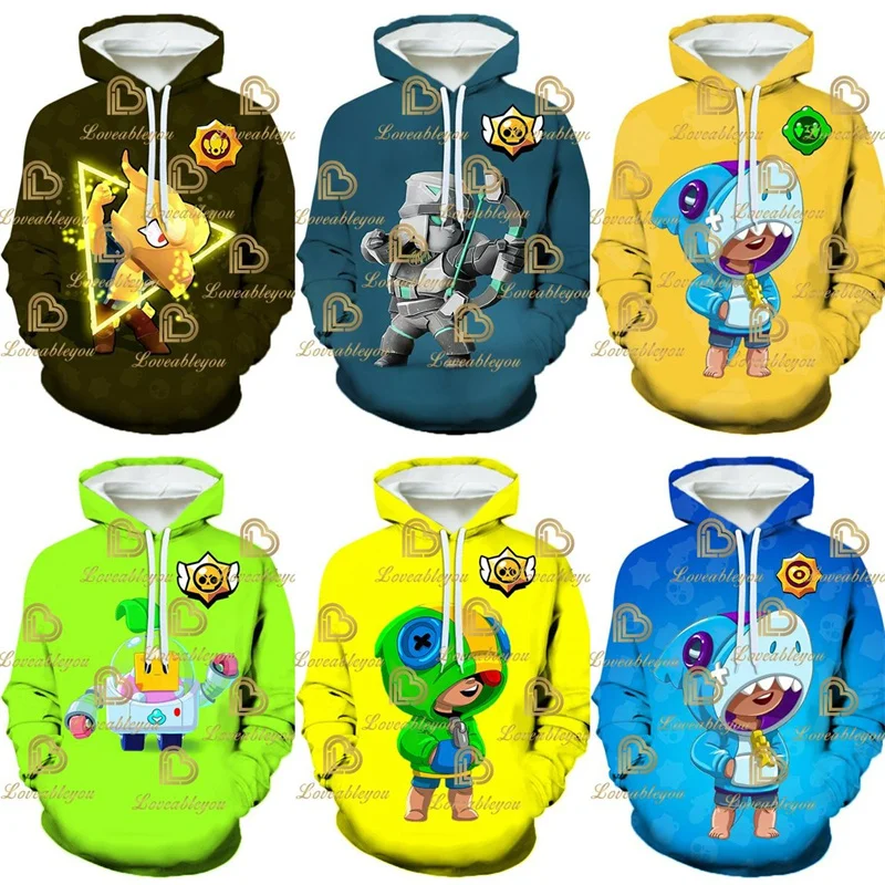 Kids Anime Figures Hooded Sweatshirt Clothes Pullover Boys Hoodie Bo-Heros Stars-Game Cosplay Coat Clothes Fleece Tops