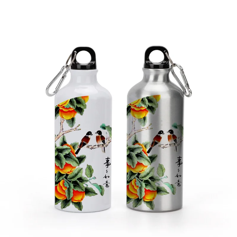 DIY Sports Water Bottle Customizable Logo Text Photo Color Printing Aluminum Material Outdoor Bike Hiker Personal Gift Souvenir