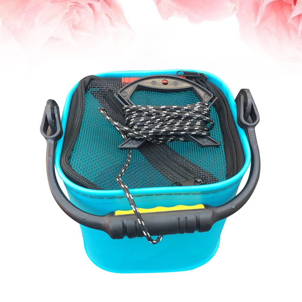 

Fishing Bucket Container Hooks Foldable Traps Buckets Sink Folding Barrels for Box