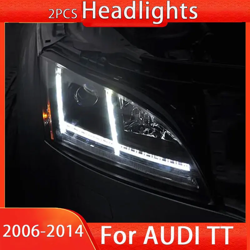 Head Lamp for AUDI TT LED Headlight 2006-2014 Headlights TT DRL Turn Signal High Beam Angel Eye Projector Lens