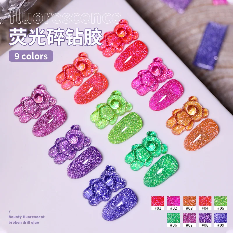 

Vendeeni Hot Popular 8colors Reflective Disco Gel Polish Collection Unique Laser Set TPO HEMA FREE Uv Gel Nail Polish Supplies