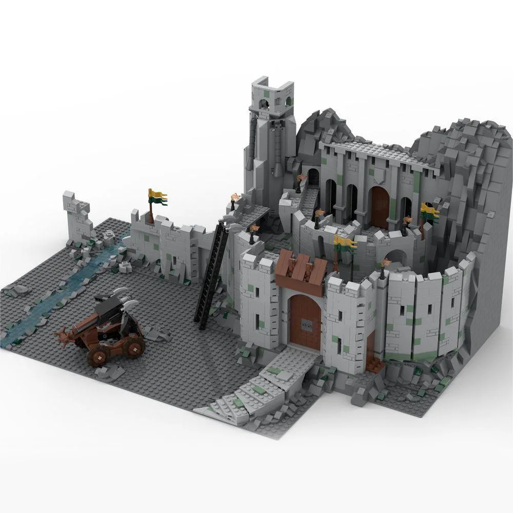 3126PCS MOC Castle Architectural Movie Scene Middle Ages  Model Helm\'s Deep Assembly Buildina Block Tov Children\'s Gift