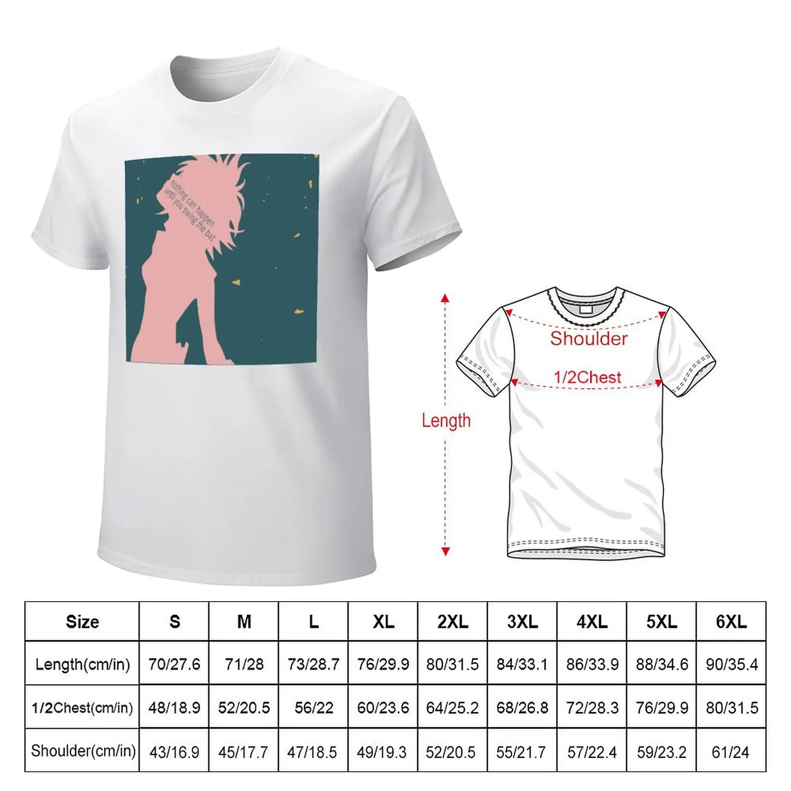 Haruko Haruhara Minimalist T-shirt cute tops Blouse Men's clothing