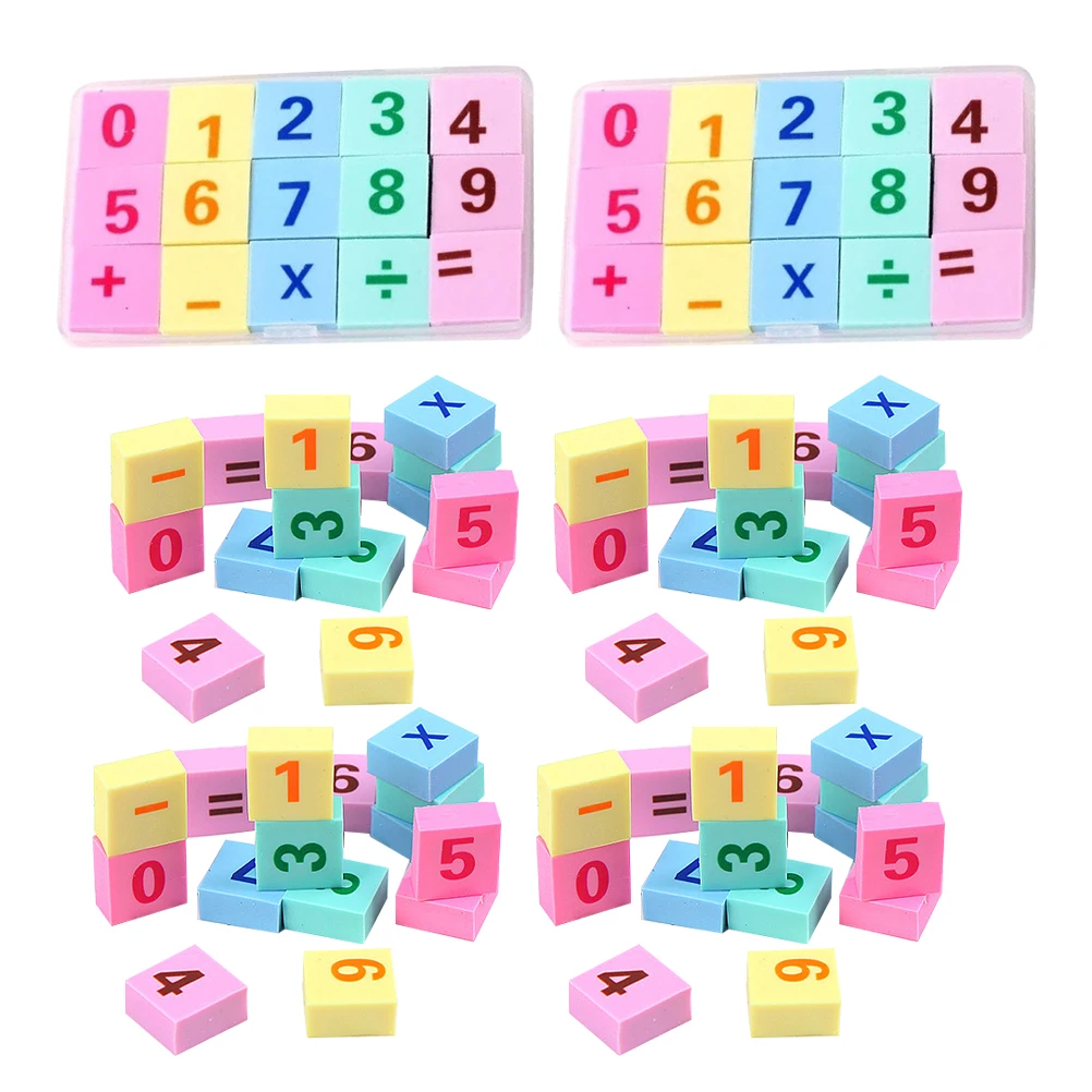 

90 Pieces Digital Erasers Number Rubber for Kids Classroom Rewards Bulk Math Gifts School Supplies Mini Erasers