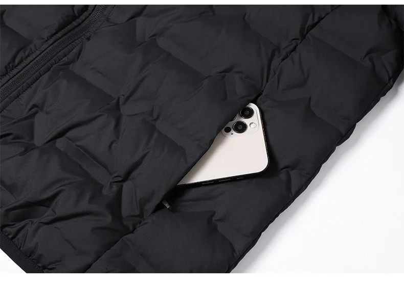 Pufferjacke für Herren, Graphen-Wärmejacke für den Winter, Outdoor-Winddichte Oberbekleidung, Lässige Gesteppte Jacke, Verdickte Stehkragen-Jacke – Detail 14