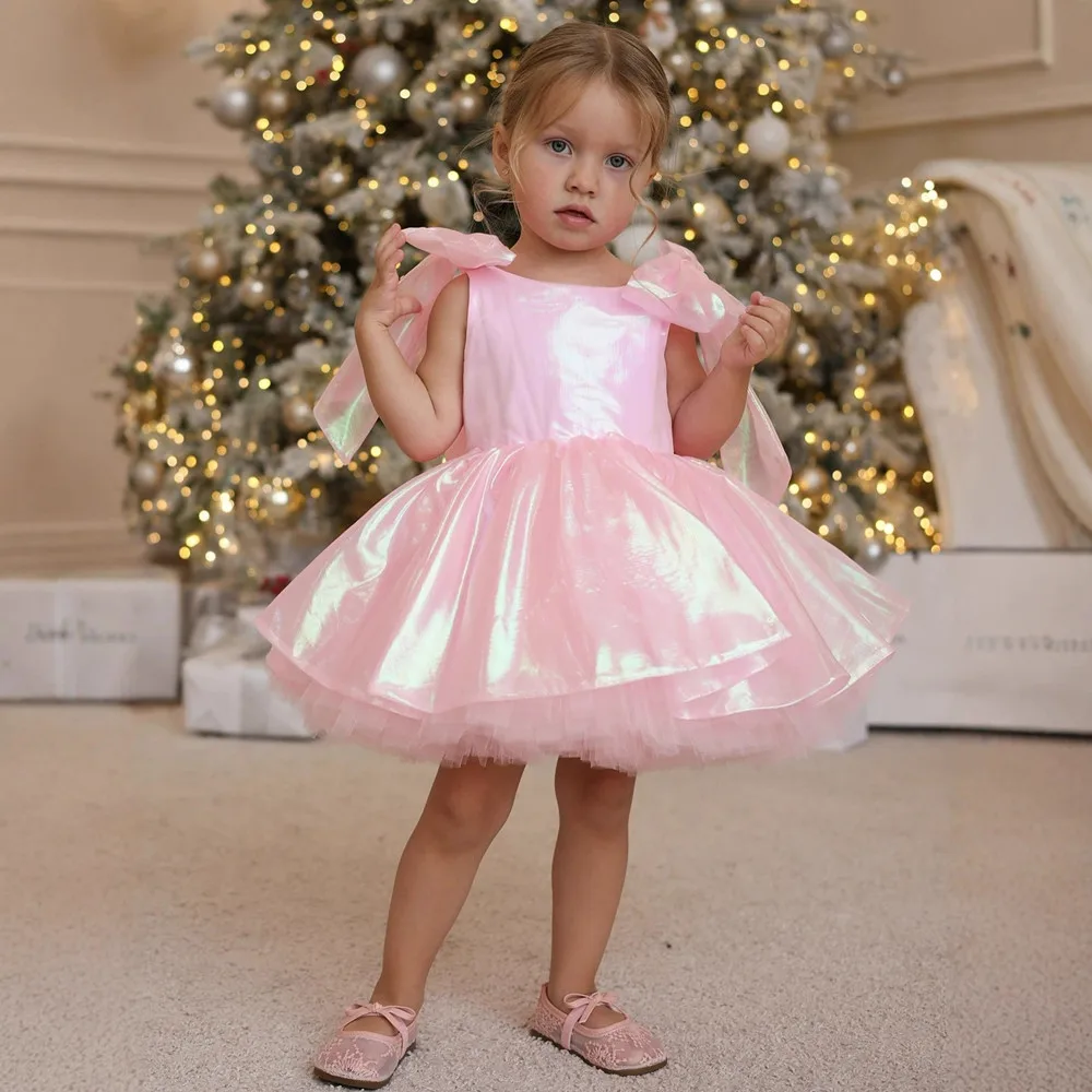 

Легкое роскошное платье для девочки на первый день рождения, розовое платье принцессы с цветочным узором, пышное бальное платье для девочек, одежда для крещения и праздничных мероприятий.