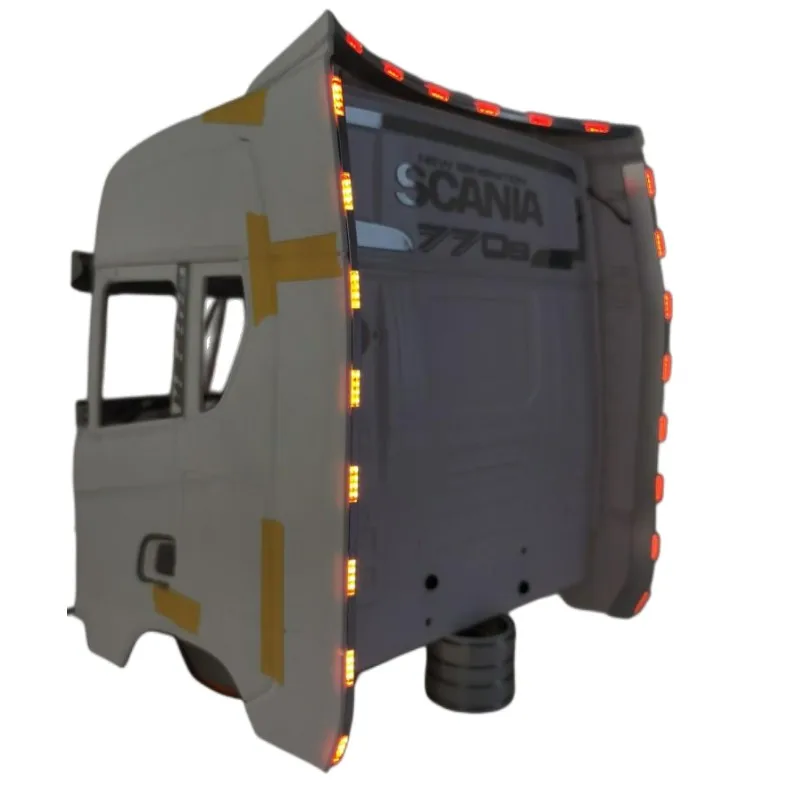 Barra da lâmpada lateral para tamiya 1/14 caminhão decoração luzes traseiras rc carros scania 56368 770s atualizar acessórios
