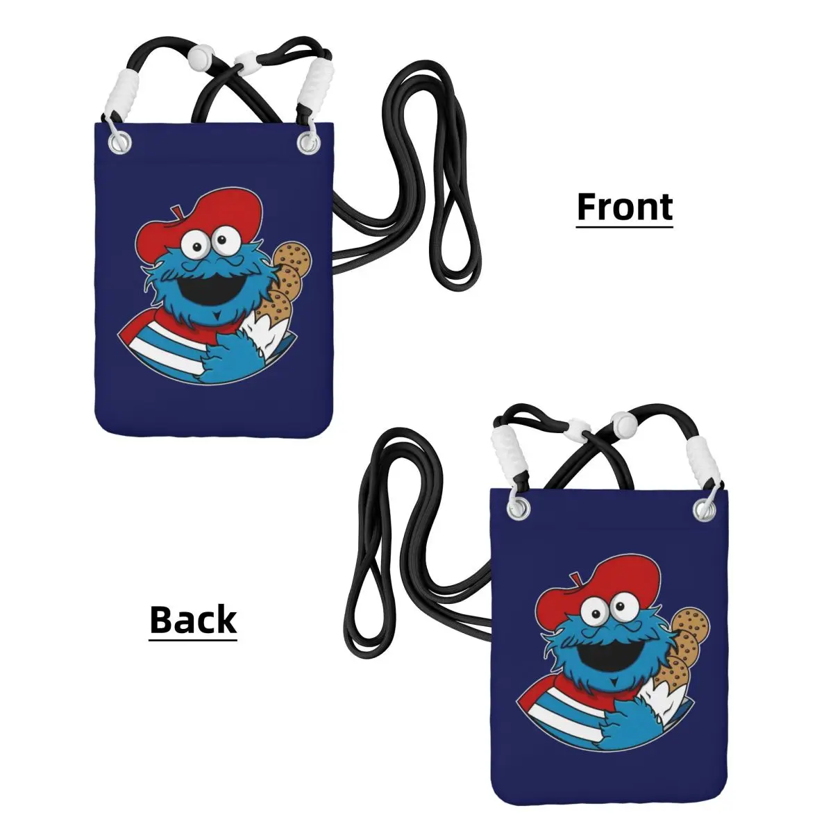 مخصص كوكي مونستر حقيبة الهاتف المحمول للرجال النساء التلفزيون الكتف حقيبة كروسبودي مناسبة محفظة نسائية للعملات المعدنية محفظة صغيرة المحفظة #2