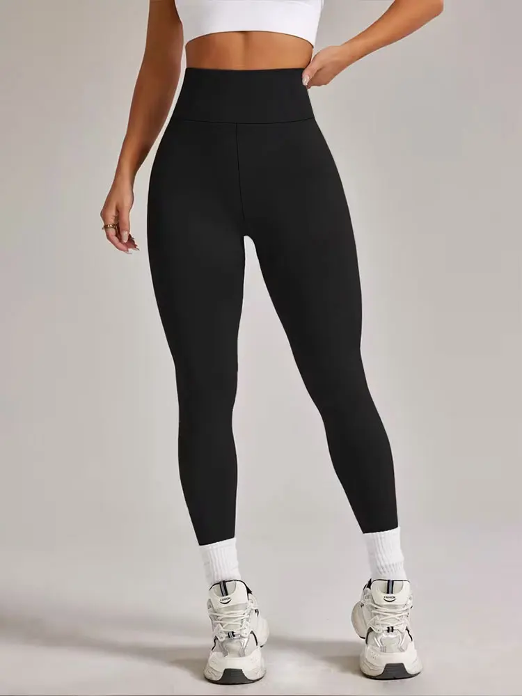 Seamless Nude Yoga Pants High Waisted Sports Tight Legging Quick Drying Stretch Fabric Yoga Pants Running Pilates 9 Inch Trouser