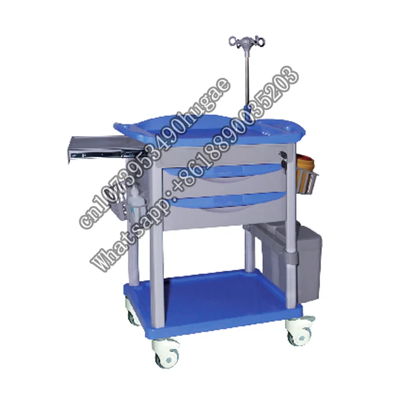 

Manufacturers Customize Cheap Plastic Medical Cart Clinic Medicine Trolley Hospital Nursing Treatment Instrument Cart