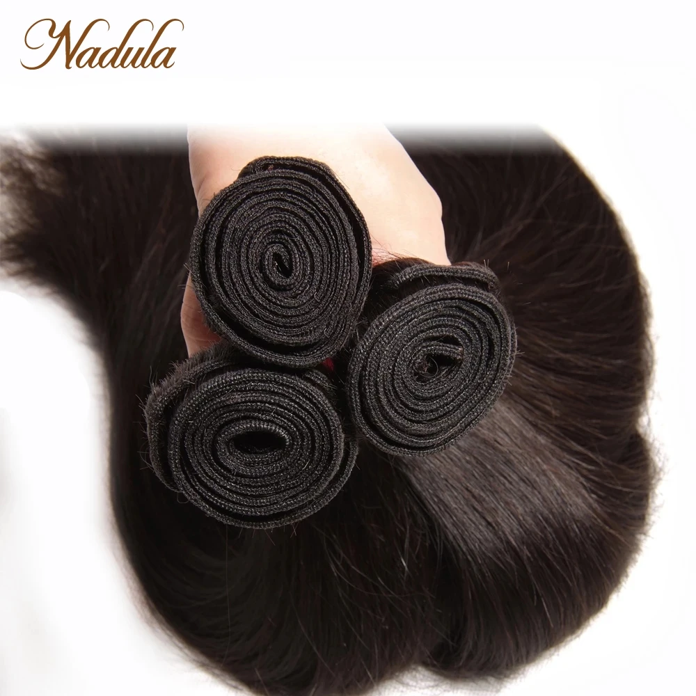 Nadula Hair 1 pakiet włosy indyjskie proste ludzkie włosy wyplata 8-30 cali doczepy z włosów Remy naturalny kolor dziewiczy ludzki włos sprzedaż