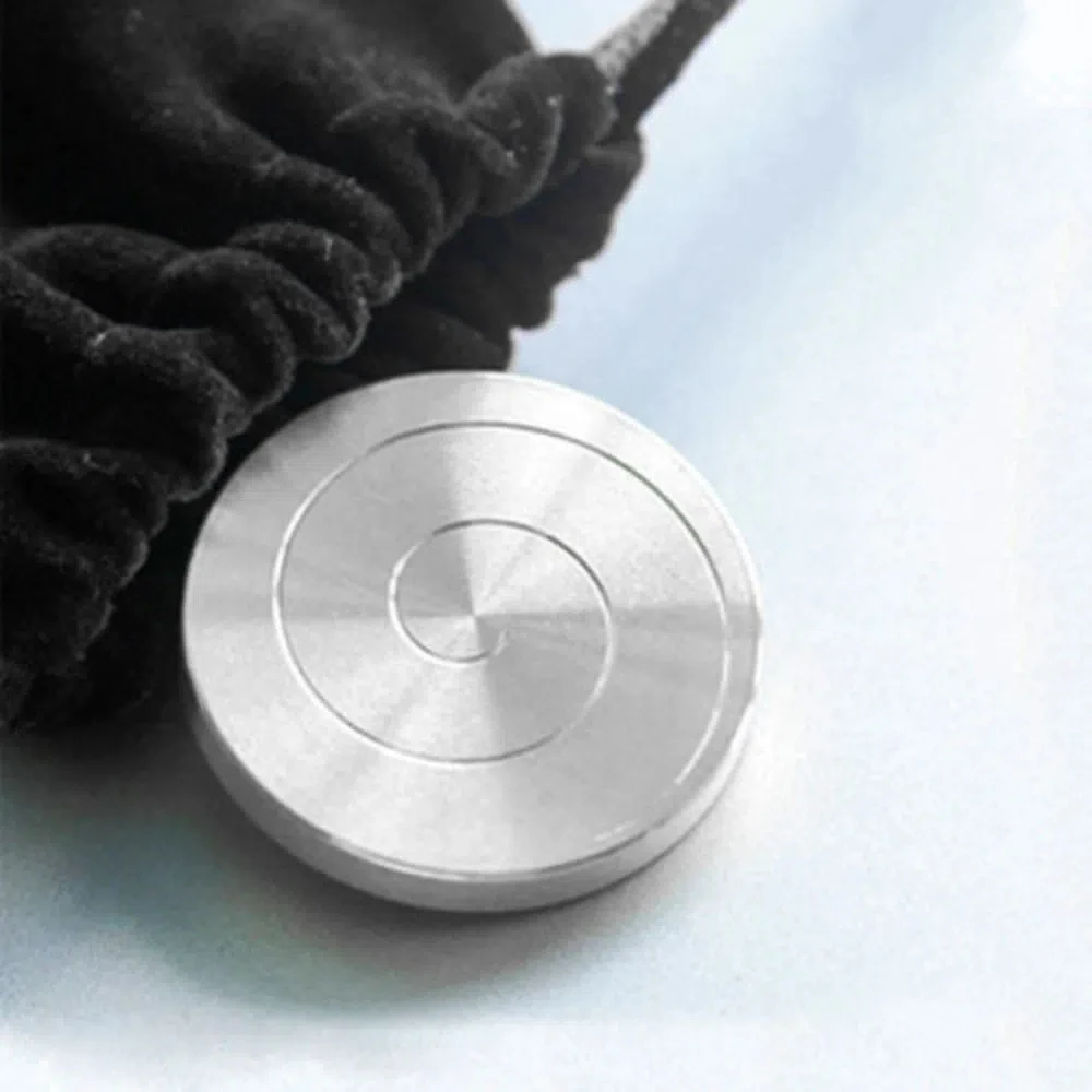 Round Fidget Spinner Toys Silent Bearing Stainless Steel Desktop Spinner Toys Alleviate Fatigue Metal Fingertip Gyro