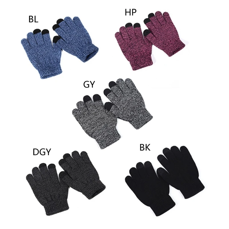 

1 Pair Touchscreenes Gloves for Kids Soft and Comfortable Children's Knitted Gloves Windproof Hand Warmer Breathable