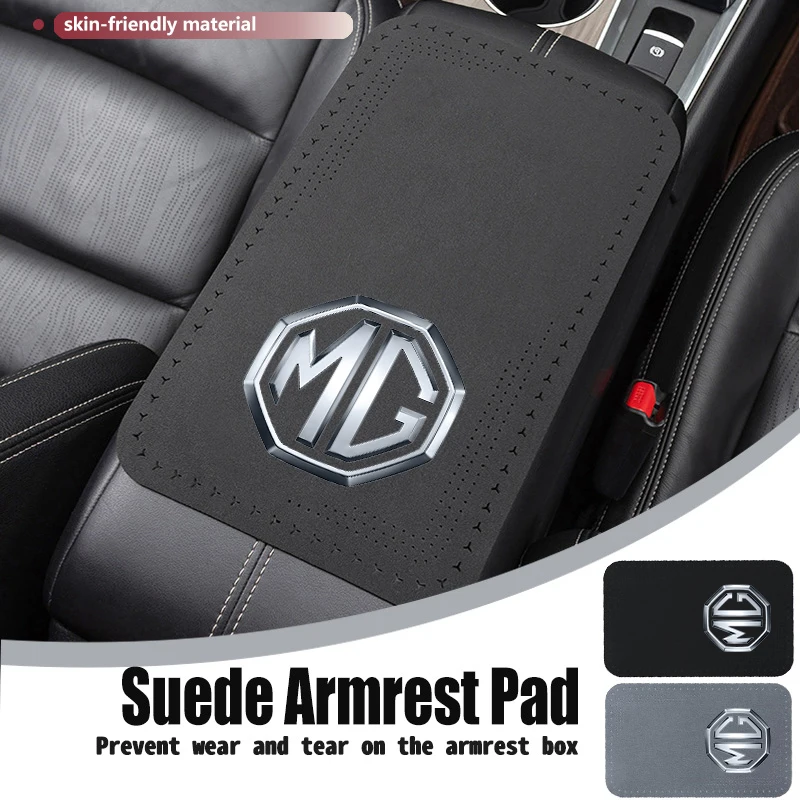 Car Armrest Cover Leather Waterproof Non Slip Storage Box Mat For MG GT 3 5 6 7 GS Pilot HS ZS ZX