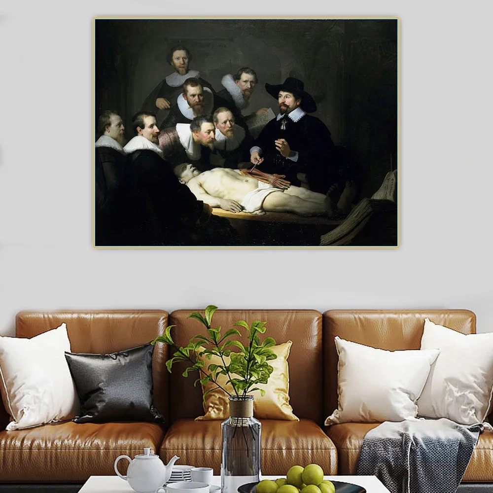 Citon《The Anatomy Lesson of Dr. Nicolaes Tulp》Rembrandt Canvas Art Oil Painting Artwork Wall Background Decor Home Decoration