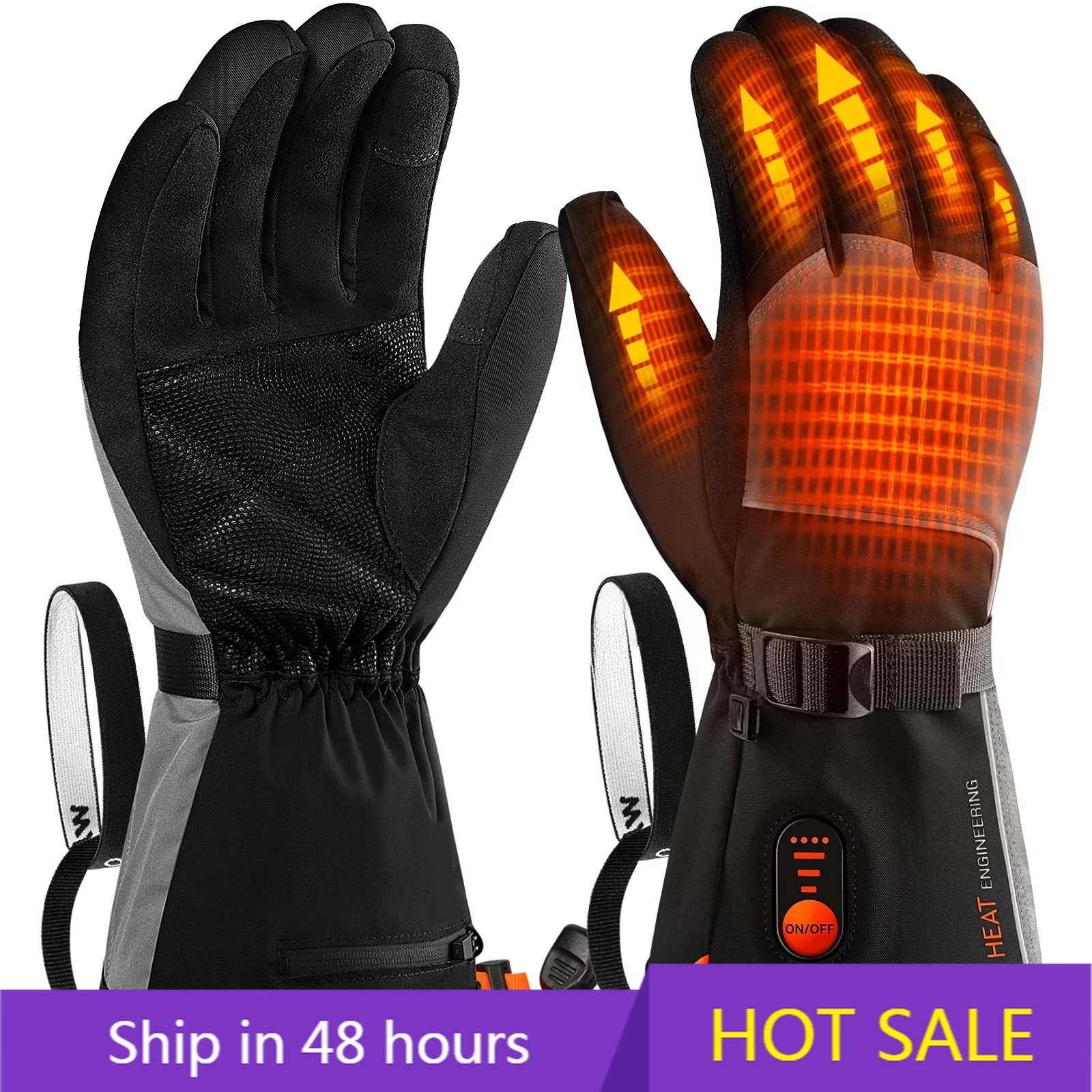 

POWER LEAP Men and Women's 7.4V Li-ion Electric Winter Thermal Heated Gloves for Skiing and Motorcycling Comfortable Bike Hand W