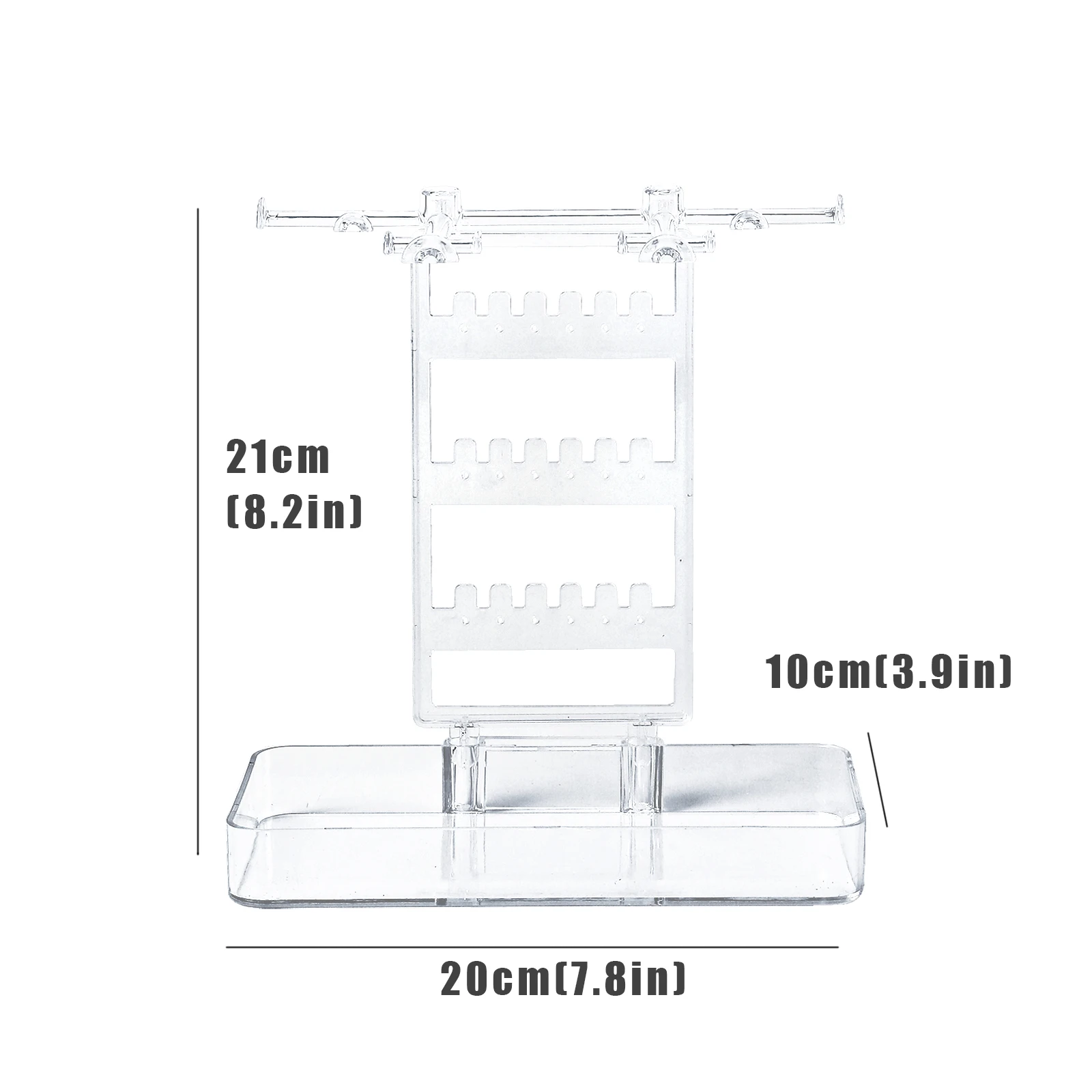 1/2pcs Elegant Jewelry Storage Rack 5-Layer Display Stand, Used For Earrings, Necklaces, Ring Tray, Spacious , Easy To Assemble