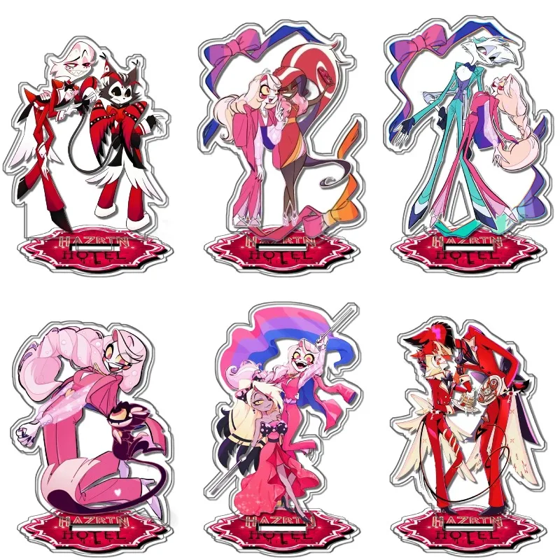 Figura de Acrílico Original de Hazbin Hotel: Charlie, Lucifer, Alastor, Husk, Vox, Velvet. Colgante de Anime de Dibujos Animados, Hecho a Mano, Bonito, para Regalo.