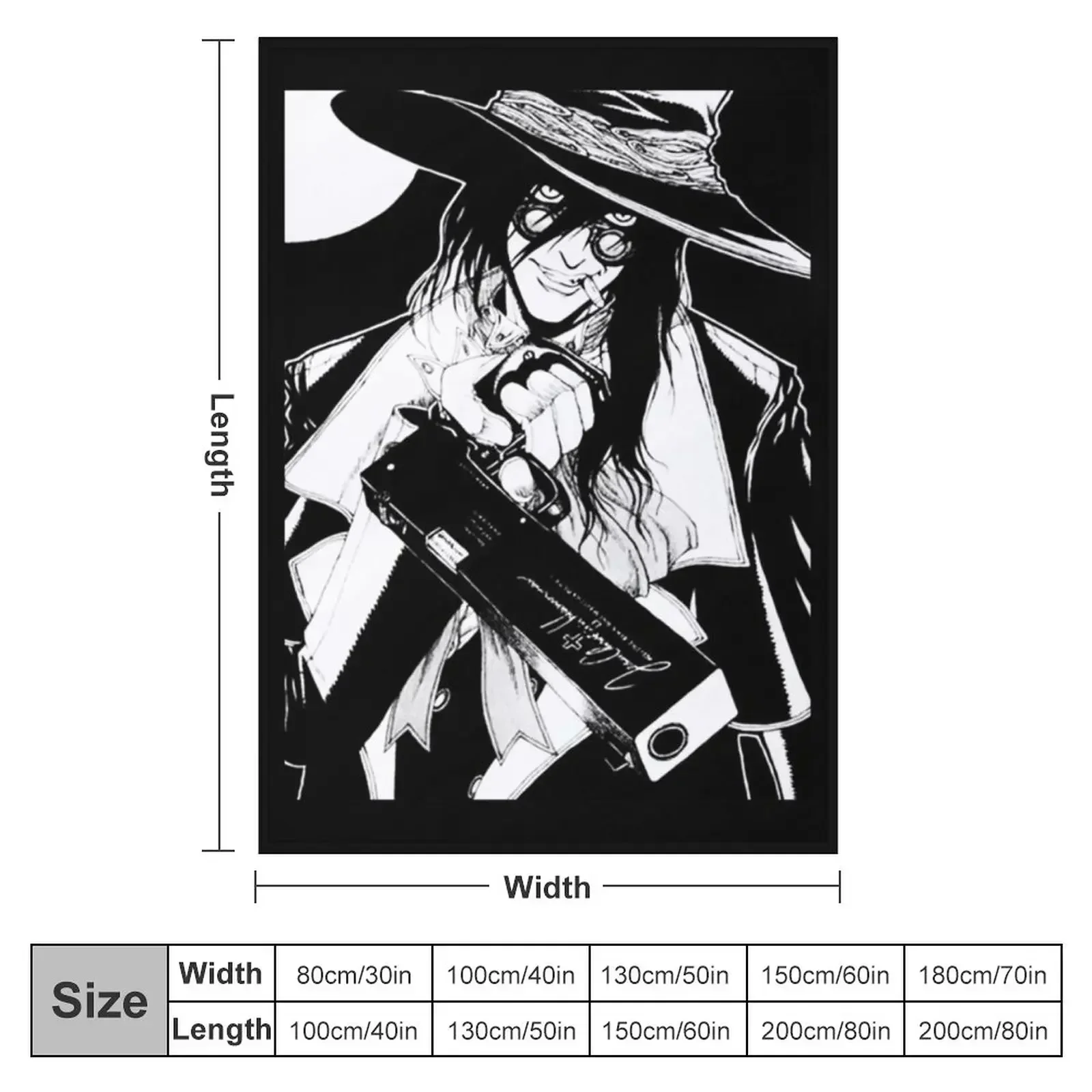 Hellsing - Alucard - Ready To Kill Throw Blanket Bed linens blankets and throws for winter Blankets For Sofas Blankets