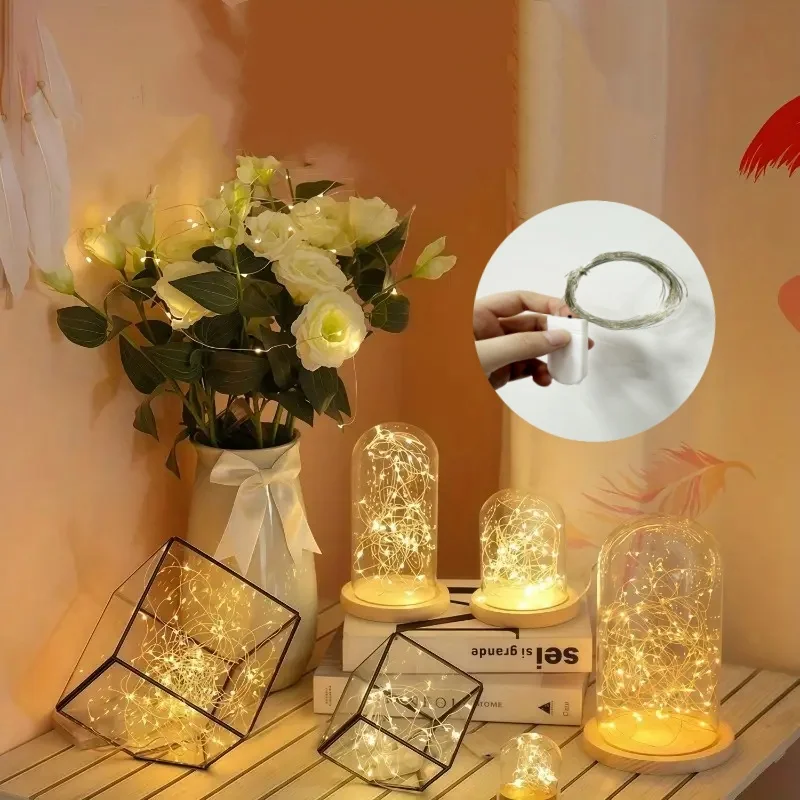 Led Copper Wire Fairy Lights String Button Battery Light DIY Waterproof Garland Christmas Wedding Decoration String Lights