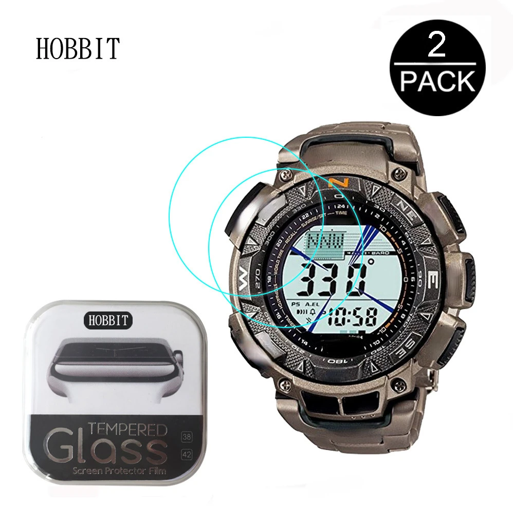 2 حزمة ل كاسيو PRG-240T 0.3 مللي متر 2.5D 9H واضح الزجاج المقسى شاشة حامي المضادة للخدش Smartwatch فيلم ل كاسيو 240t