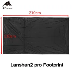 3F Ul Gear Lanshan 2 / Lanshan 2 Pro Originele Silnylon Voetafdruk 220*110Cm Hoge Kwaliteit Waterdichte Grondzeil