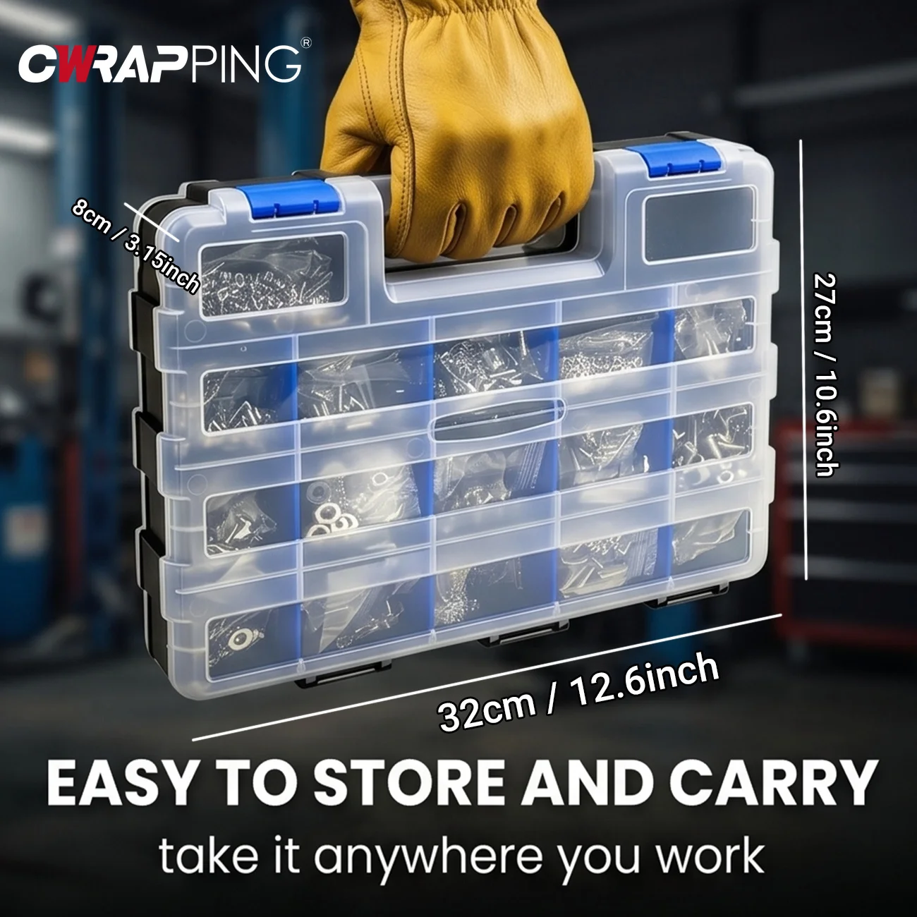 304 Stainless Steel Countersunk Head Bolt Nut Washer Assortment Kit 1575 Pieces M3 M4 M5 M6 Fasteners with Organizer Storage Box