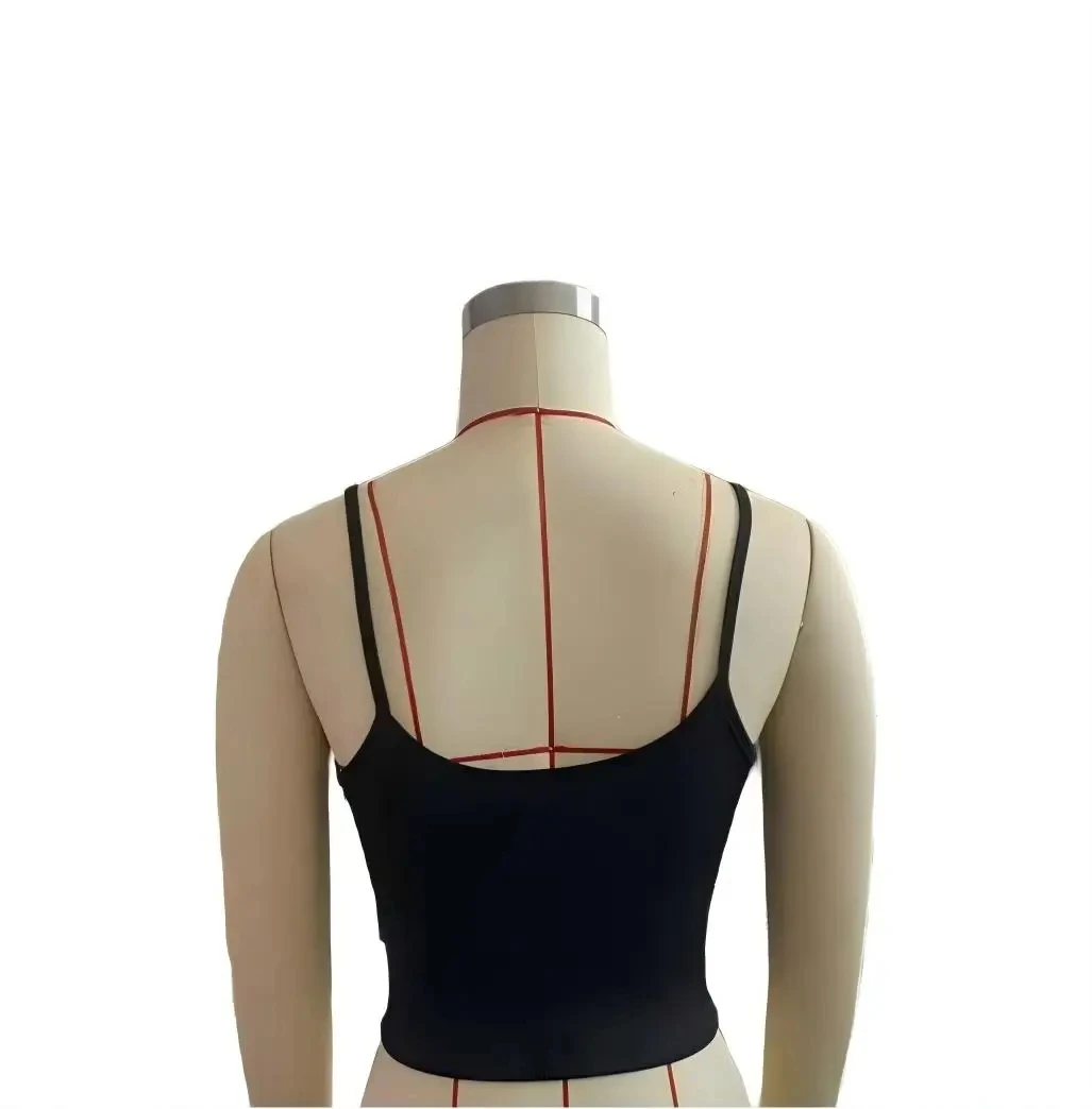 Damen Crop-Tops Frühling und Sommer Korsett Koreanische Trägerweste Sexy Camisole Slim Y2K Korsett-Tops Lässiges Basic T-Shirt – Detail 15