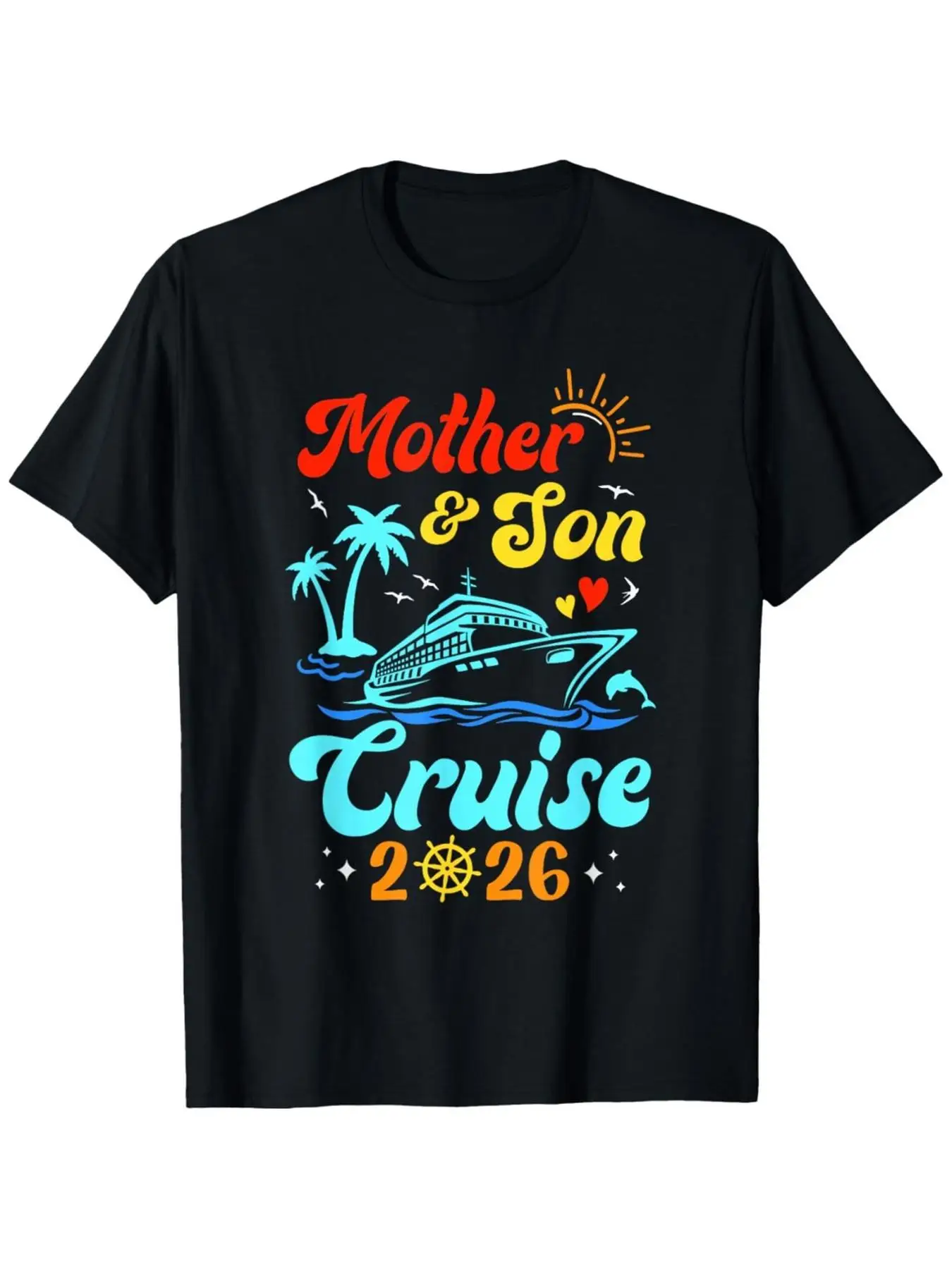 Men's Mother Son Cruise 2026 T-Shirt - Family Matching Trip Outfit, Ultra-Soft Breathable Cruise Vacation Tee, Comfort Fit Crew