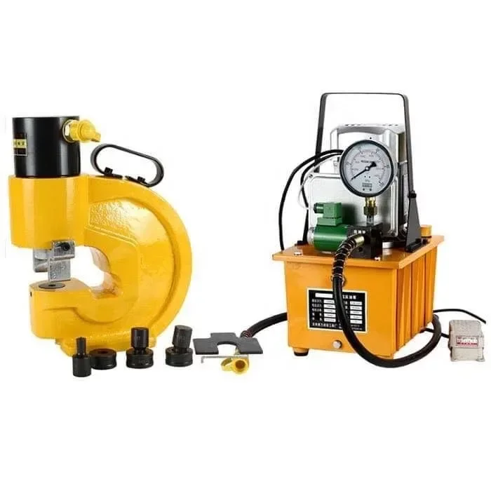 mini hydraulic Portable Hole Punch Machine For Steel Flat Steel Bar  Channel Steel Punching