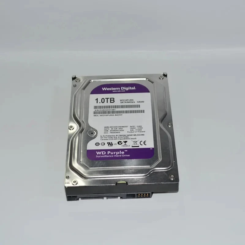 Western Digital WD Purple 1TB 2TB 4TB 6TB 8TB 3.5" Dysk twardy do nadzoru HDD SATA 6.0Gb/s Dysk do kamery cctv AHD DVR IP NVR