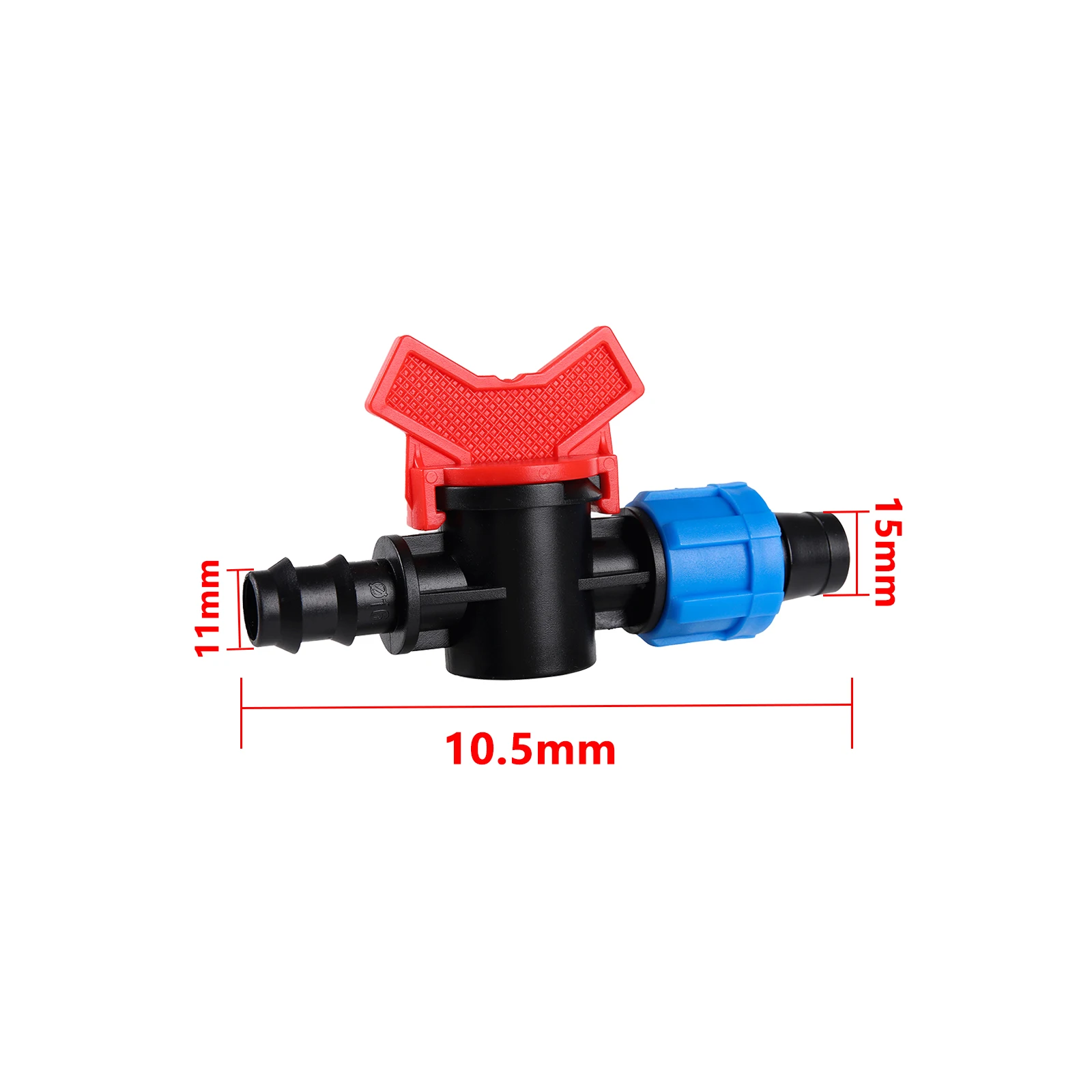 3Pcs 16mm Drip Tape By-pass Valve Irrigation PE Pipe Switch Water Stop Connectors Farm Watering Spray Tape Belt Shutoff Valve