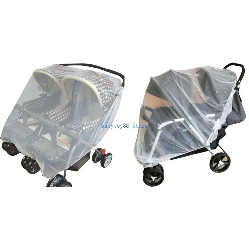 Y4UD Insect Netting for Pushchair Twin Stroller Fine Mesh Cover Carseat Net