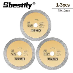 3 Inch Circular Saw Blade 75mm Stone Cutting Disc Mini Toothless Cut Off Wheel for Marble CeramicConcrete Granite Cutting 1-3Pcs