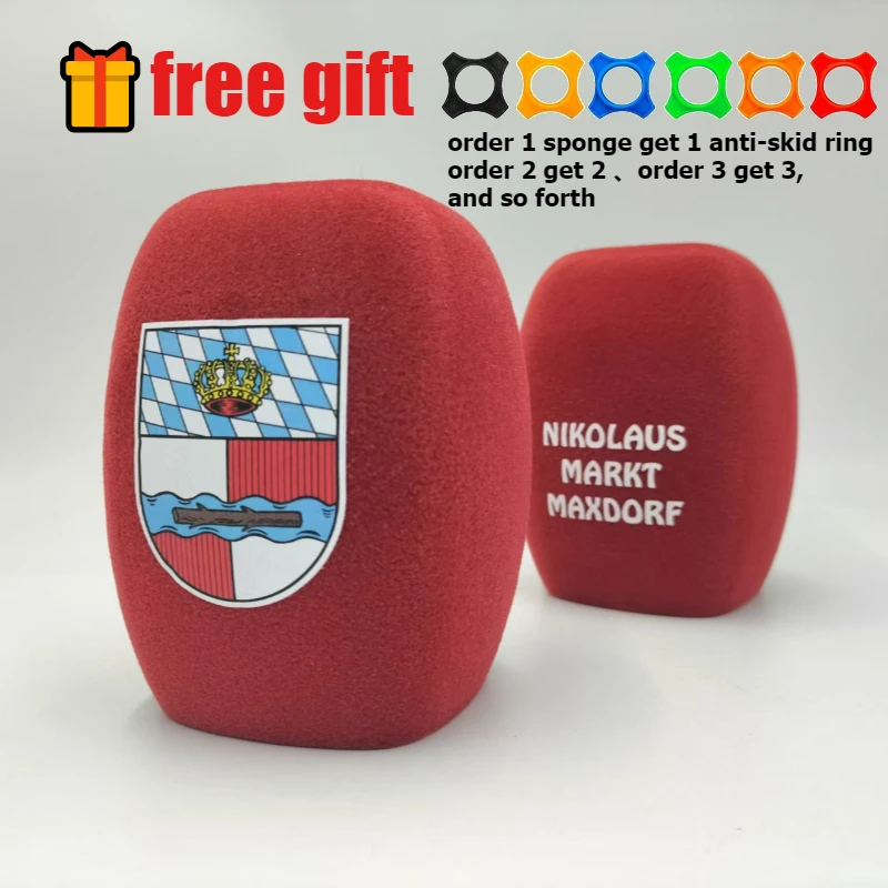 AOSHEN Square Microphone Foam Making Your Brand Logo Cover Windscreen Custom Your LOGO Espumas Para Micrófono Personalizadas