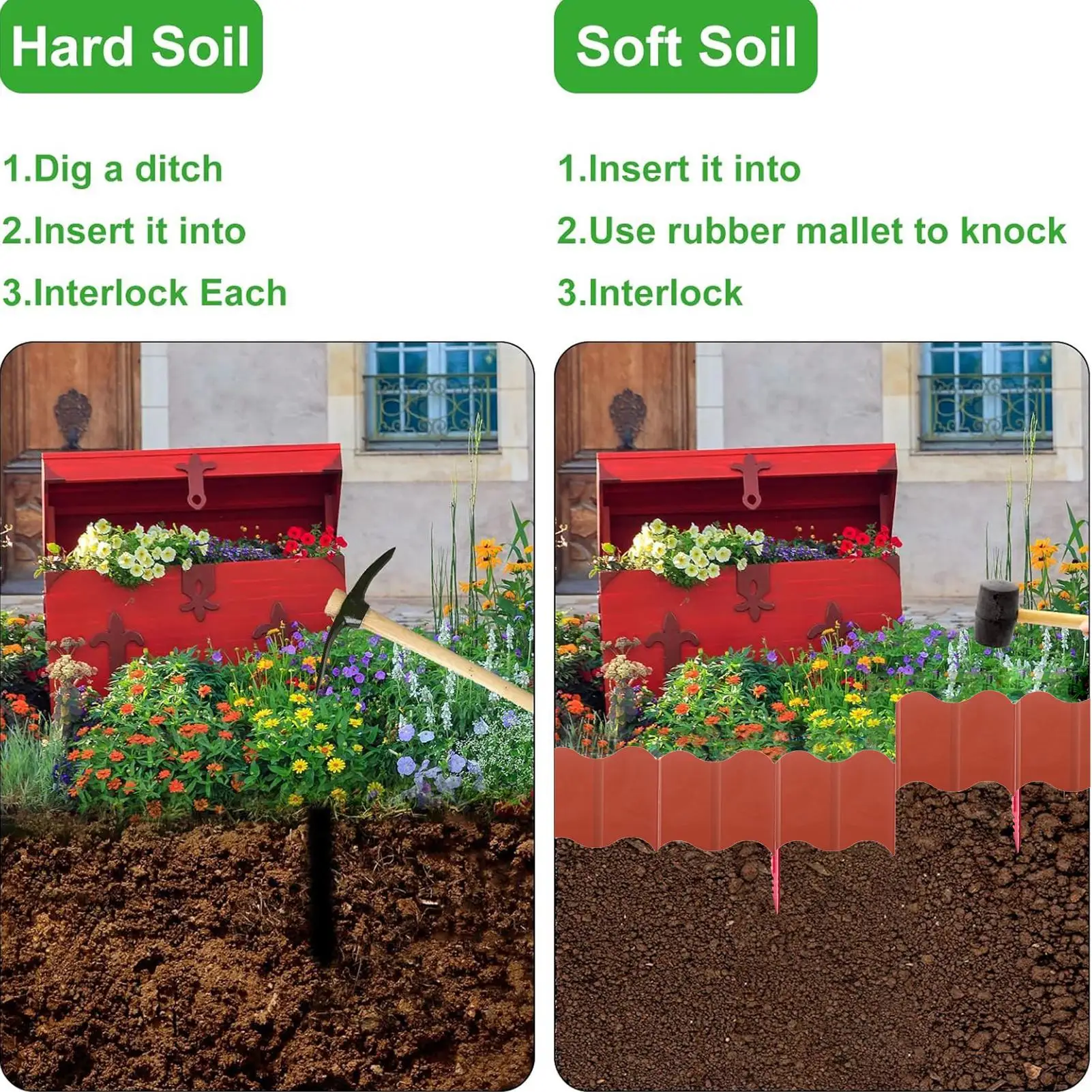 

Кромка кровати для цветов, садовые бордюры для ландшафтного дизайна, съемная цветочная кровать, барьерная панель для травы, декор, окантовка для газона