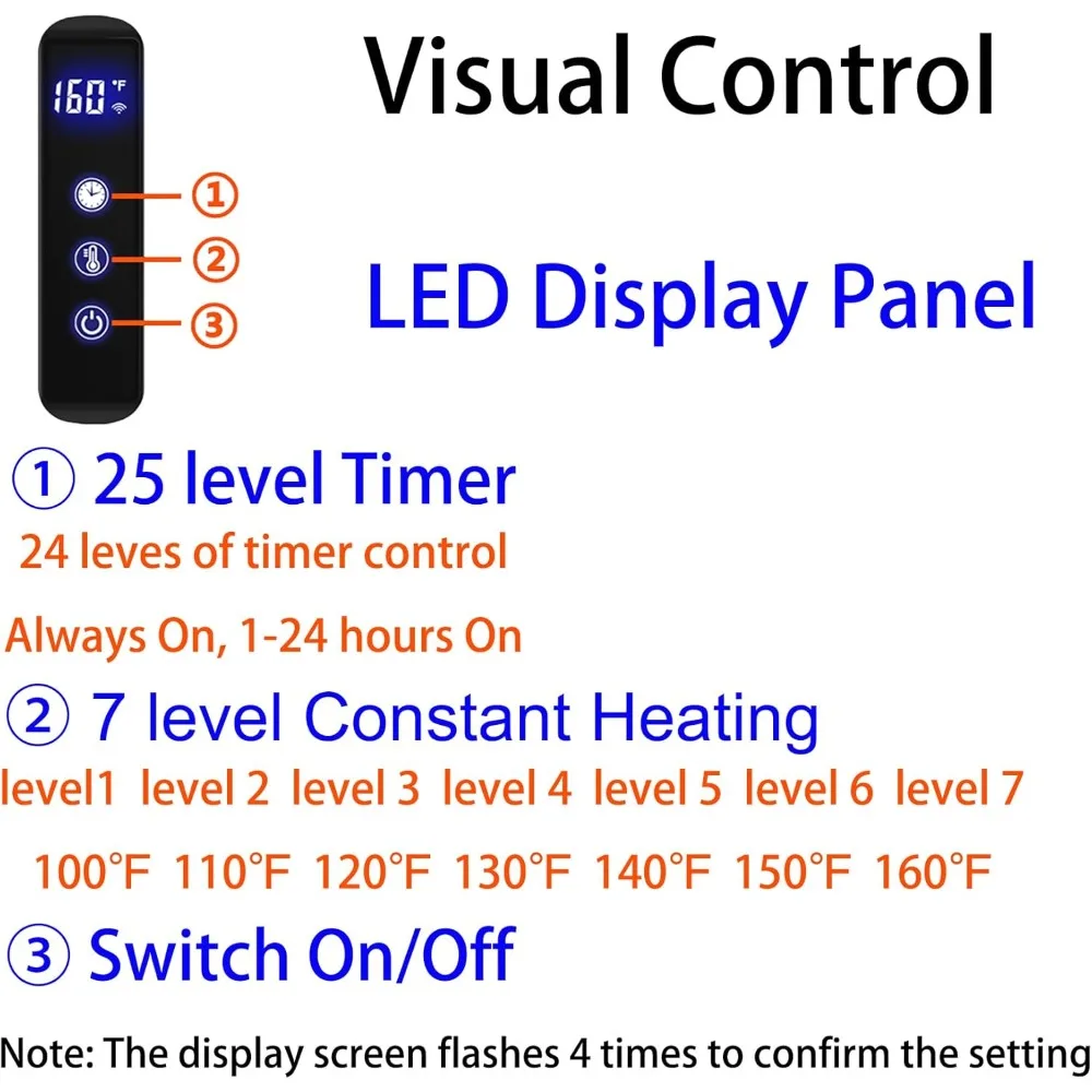 Wall-Mounted Multi-Level Adjustable Heated Towel Rack with Timer and Temperature Control