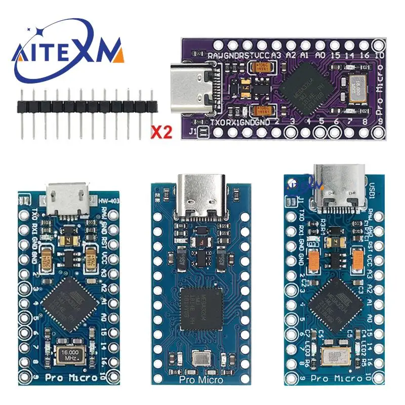 

10PCS MICRO/TYPE-C USB ATMEGA32U4 PRO MICRO Module 5V 16MHz Board For Arduino ATMEGA32U4-AU/MU Controller Replace Pro Mini