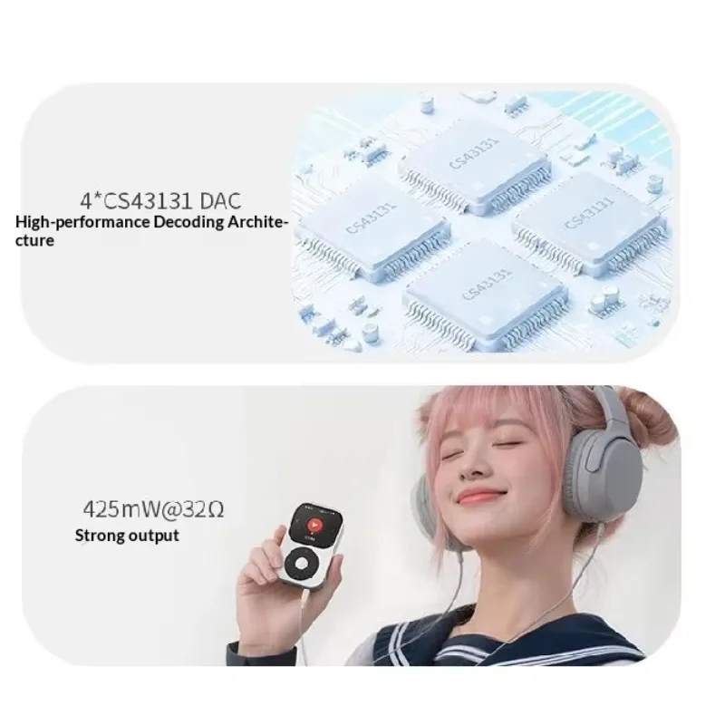 SHANLING Q2 HD Portable Music Player HiFi Lossless MP3 with DSD512 Hardware Decoding Bluetooth Mini Audio Player