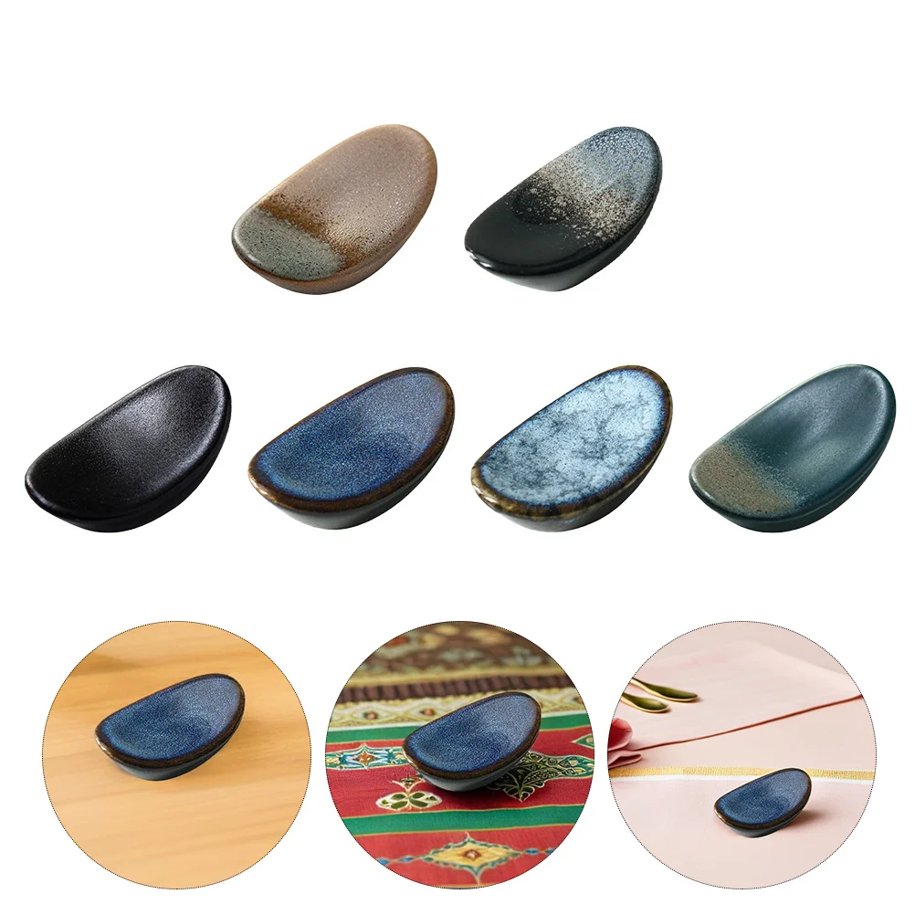 

6Pcs Chopsticks Racks Creative Chopstick Rest Decor Smooth Antiskid Surface Dinner Tableware Set Party Wedding Gift Home Kitchen