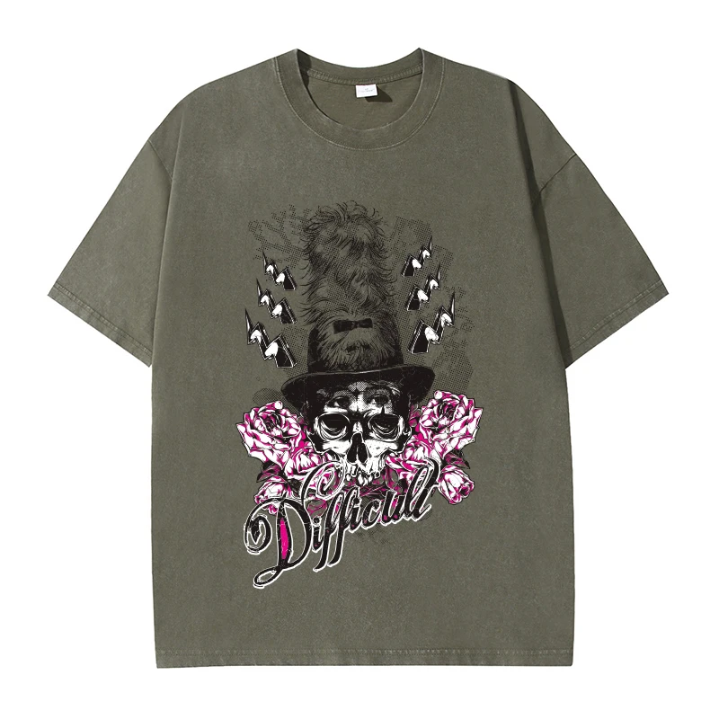 T-shirt manches courtes crâne femmes pulls unisexe surdimensionné T-shirt dames hauts Y2k vêtements Harajuku mode haut T-shirts